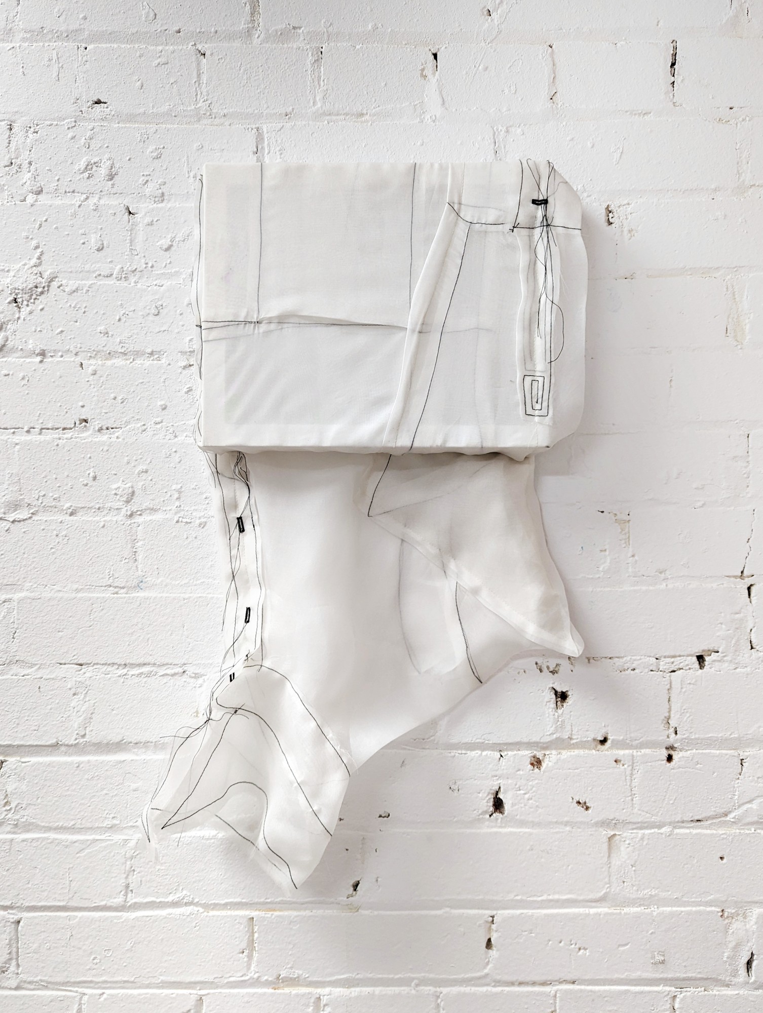 silk organza shirt on painting frame