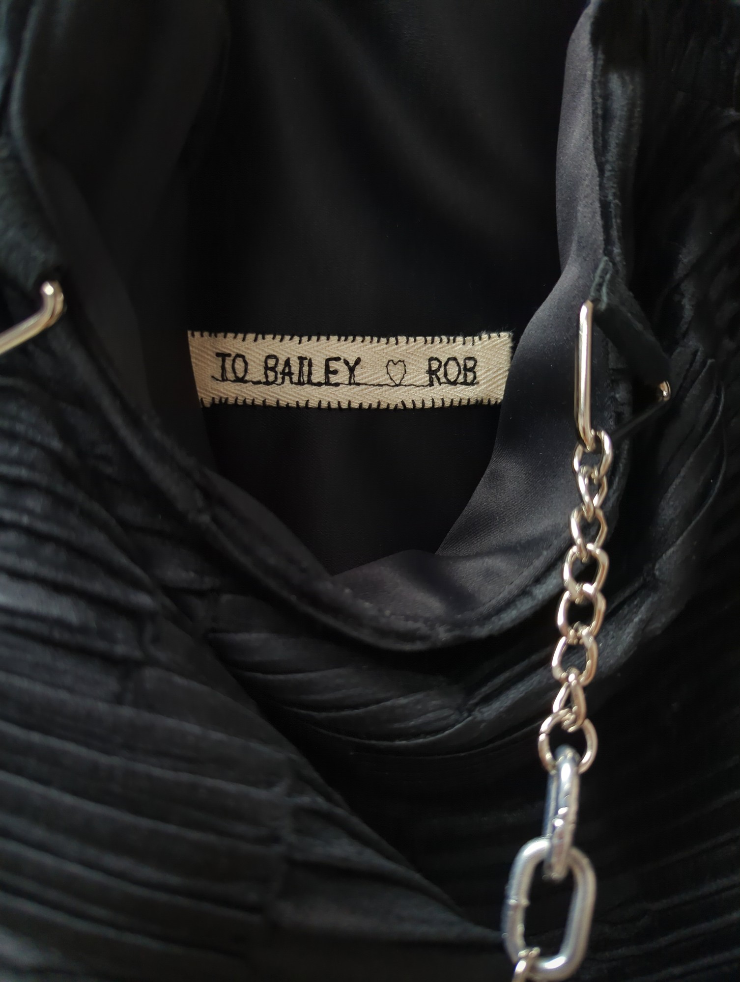polyester pleated velvet cross-body tote bag
