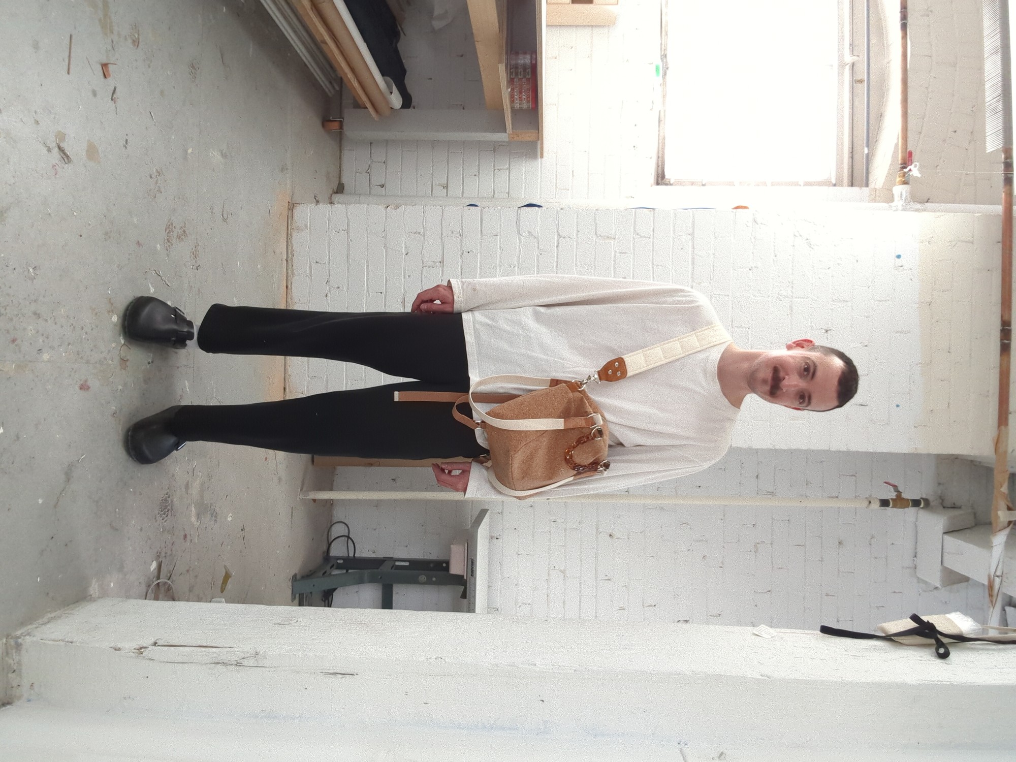 cork and cotton all-strap bag