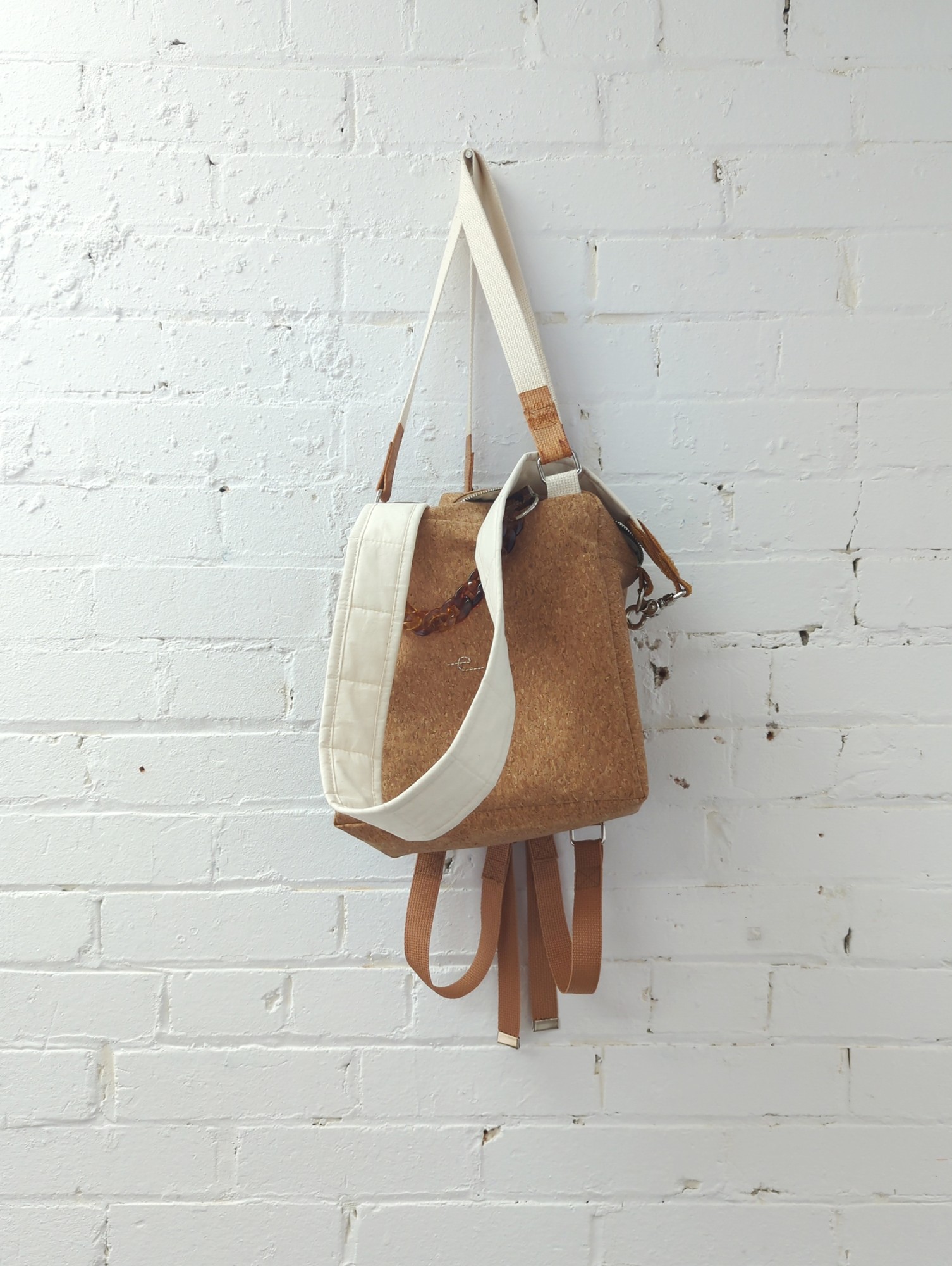 cork and cotton all-strap bag