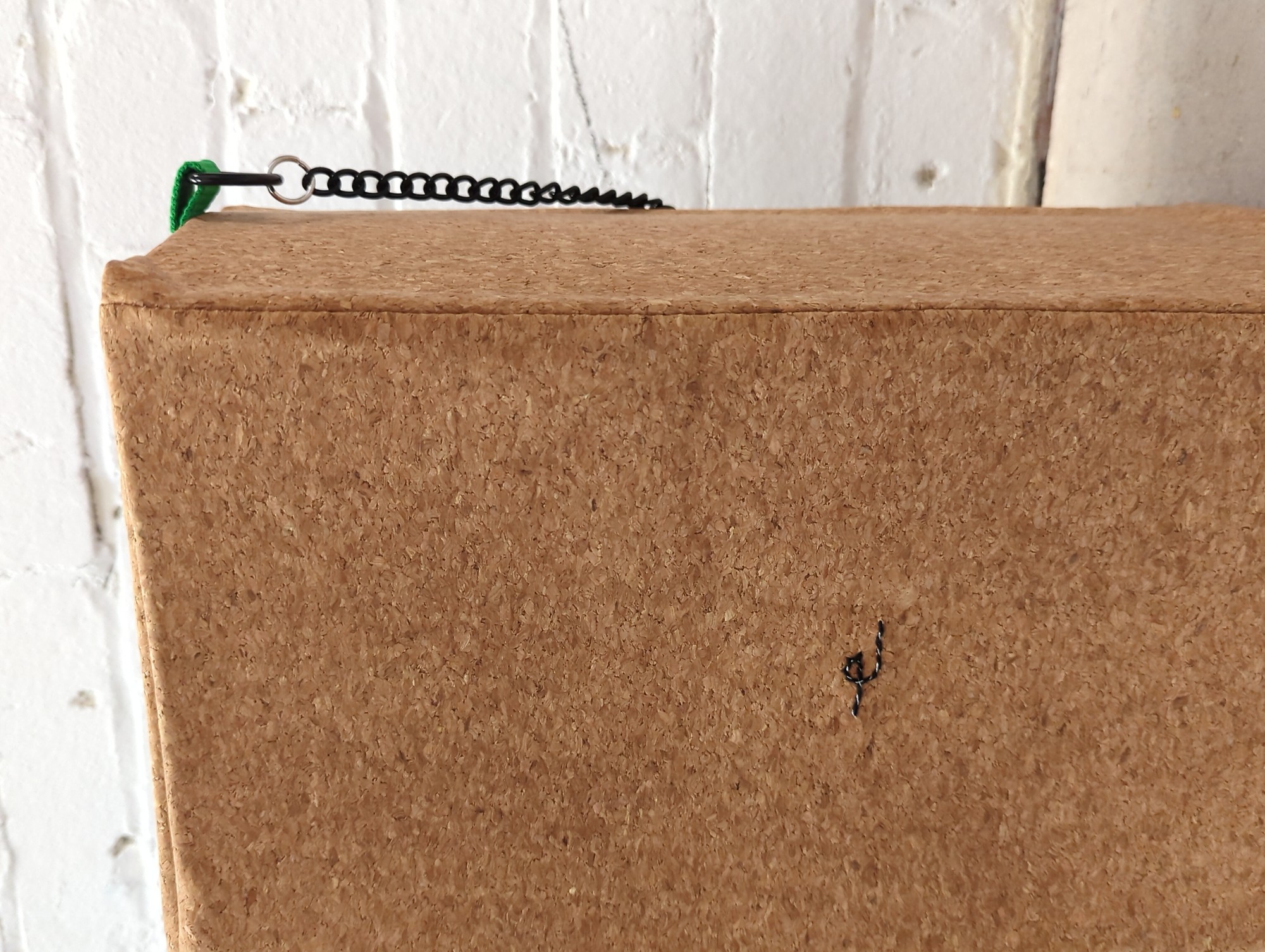 cork and polyester heavy satin trophy box bag