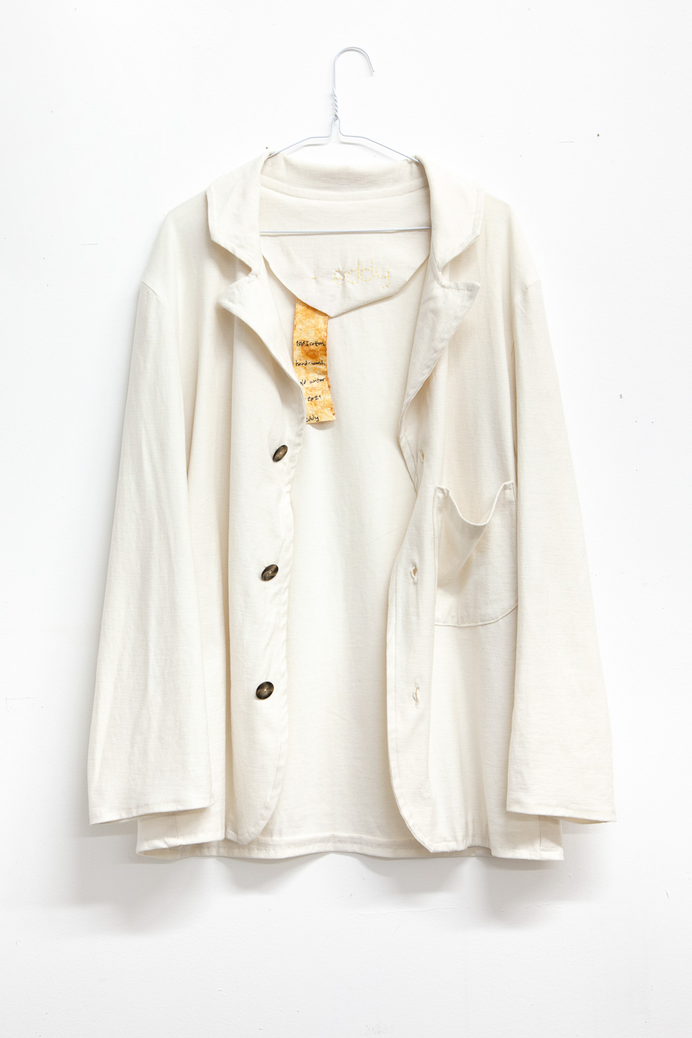 cotton jersey knit blazer