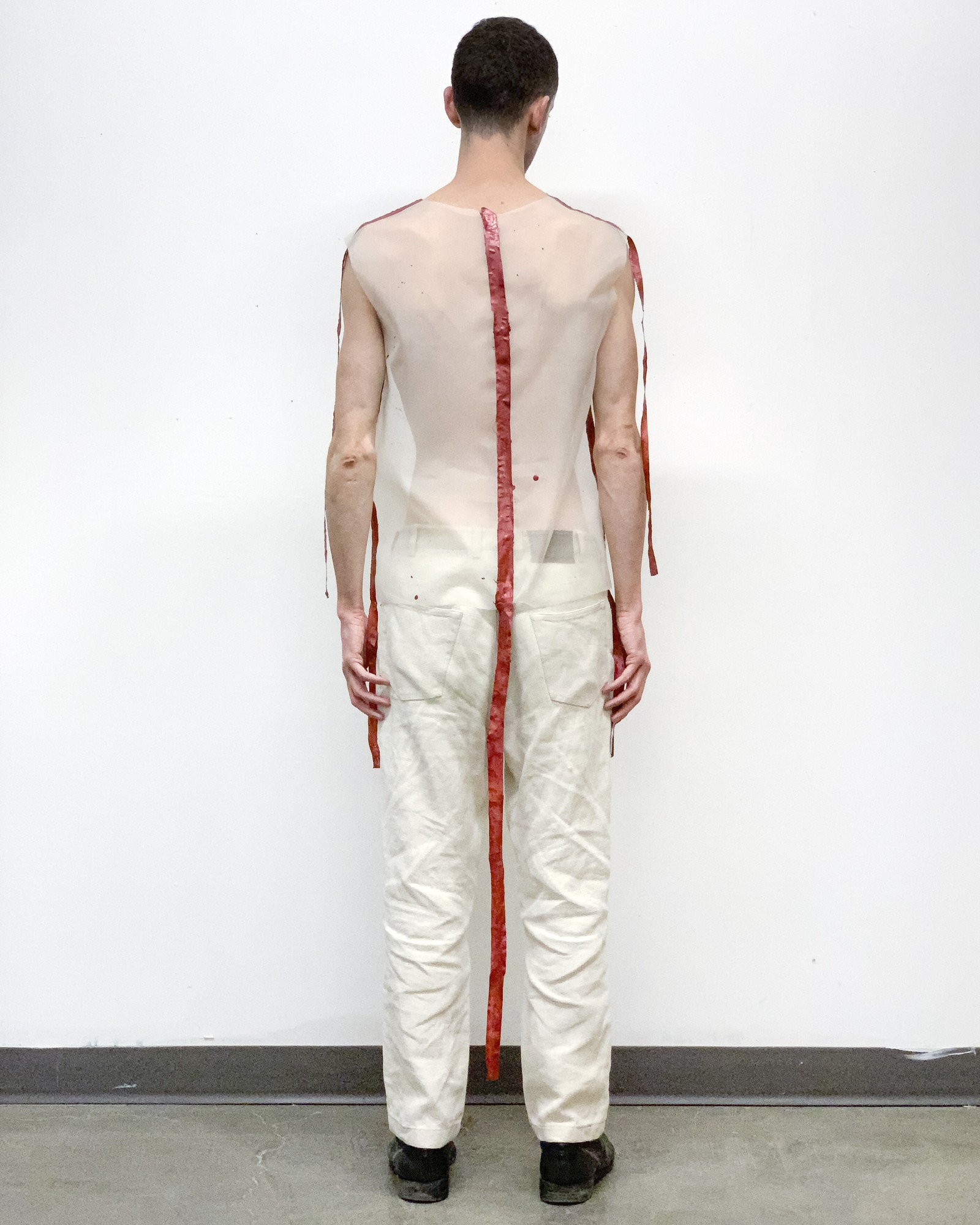 latex taped silk organza bodice