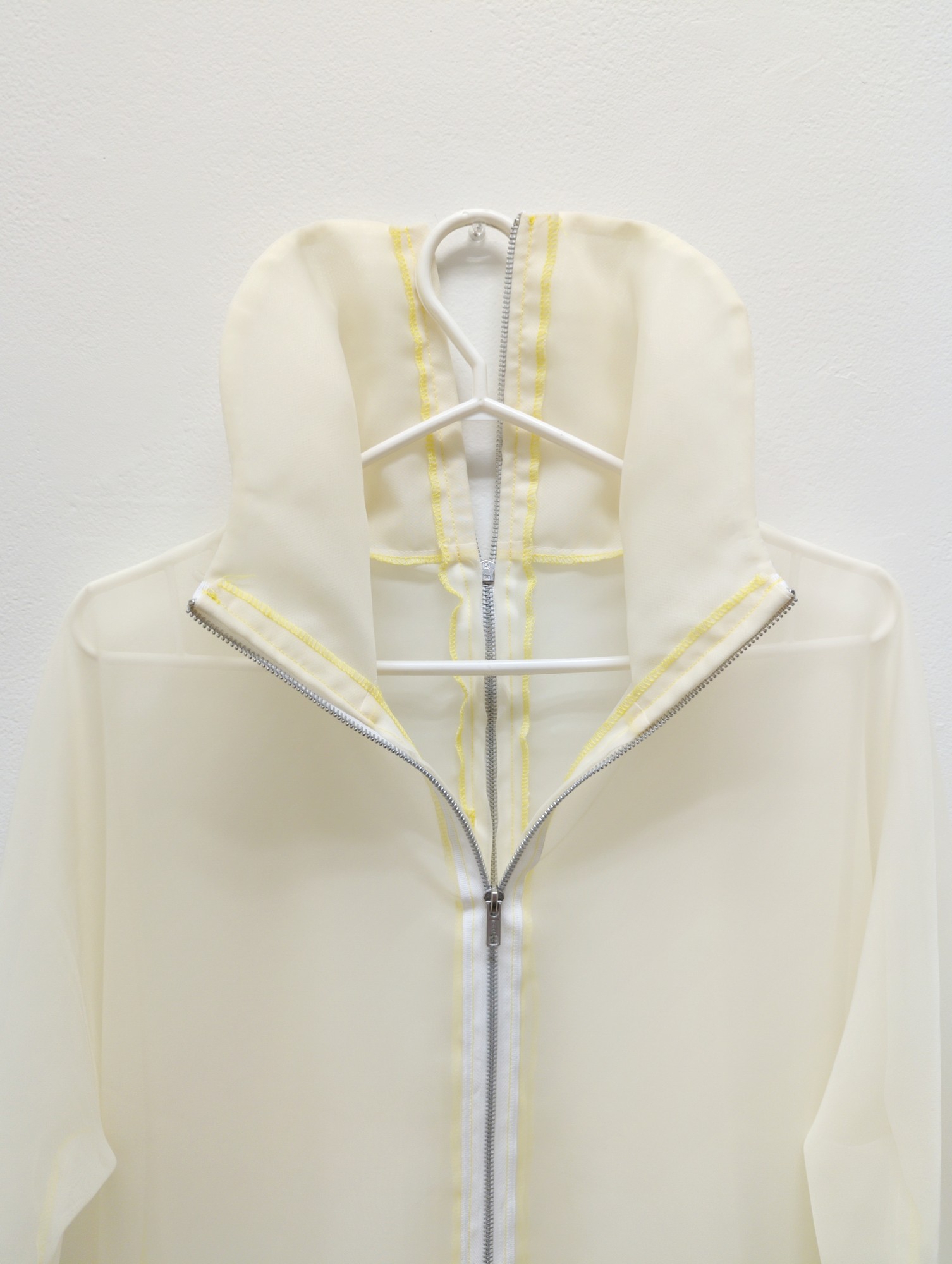 polyester chiffon with latex on organza detail jumpsuit (costume work for noon howe moon howe film project)