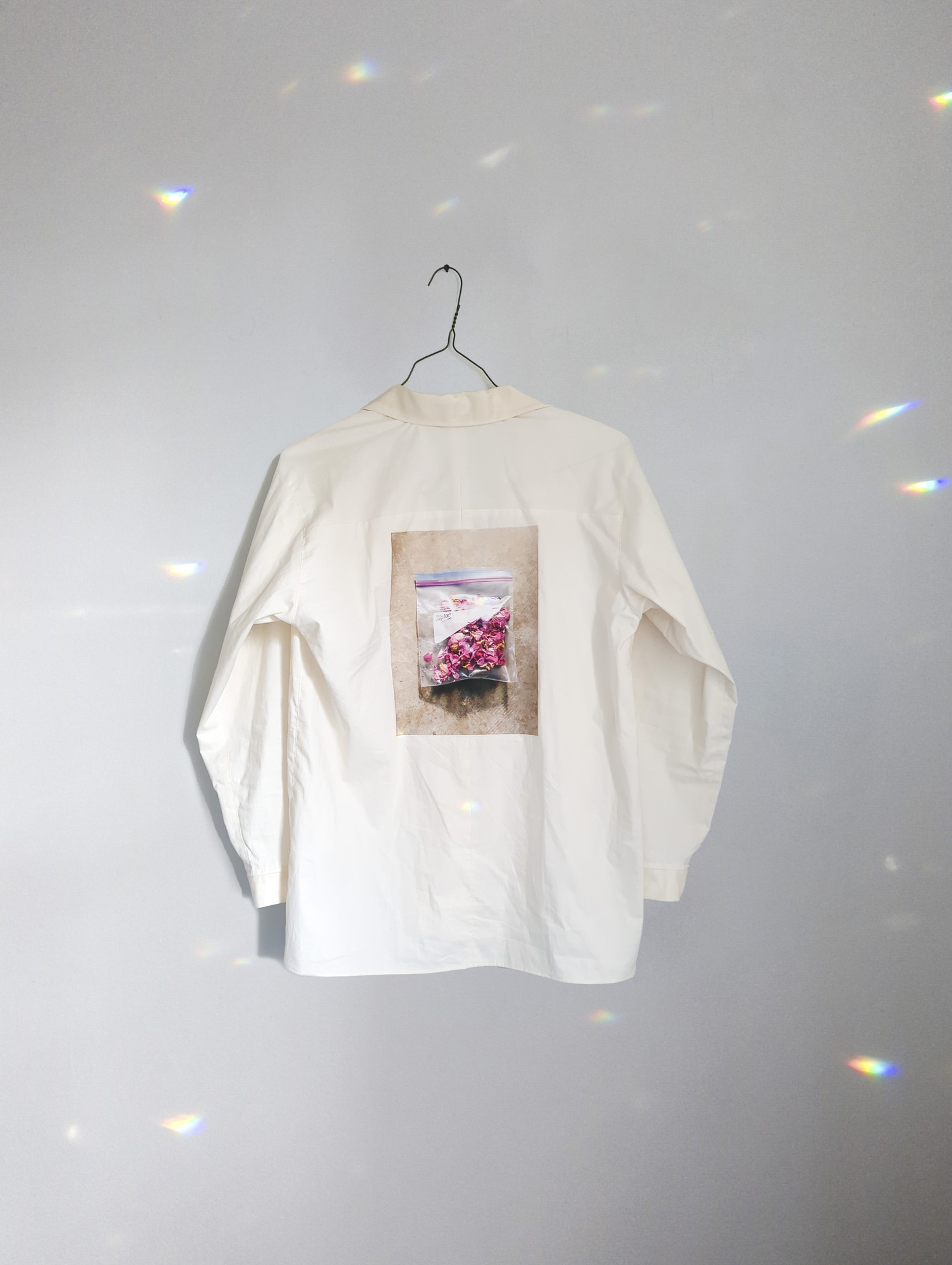 cotton with direct to film print detail shirt