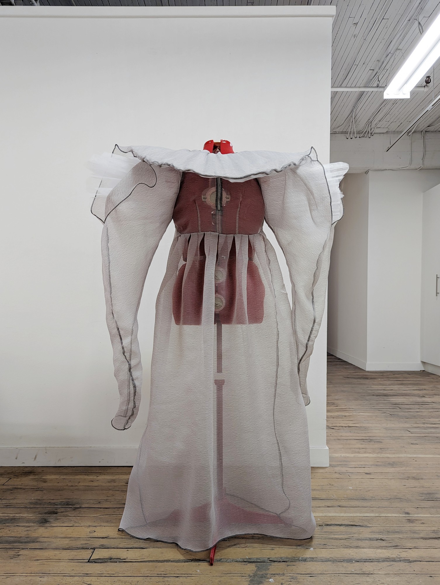polyester chiffon and tulle angel dress (collaboration with jen crighton)
