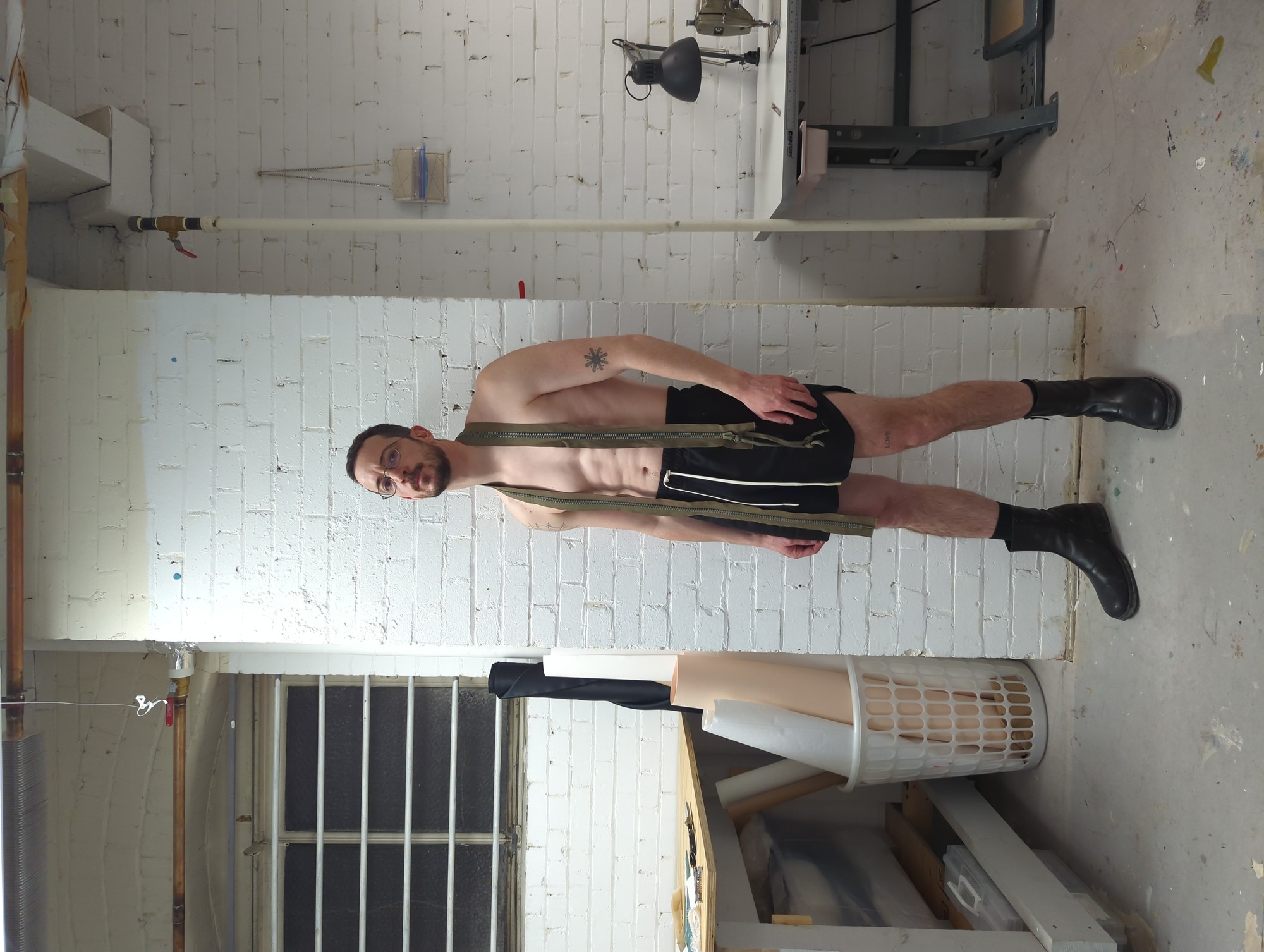 cotton jersey knit doubled shorts